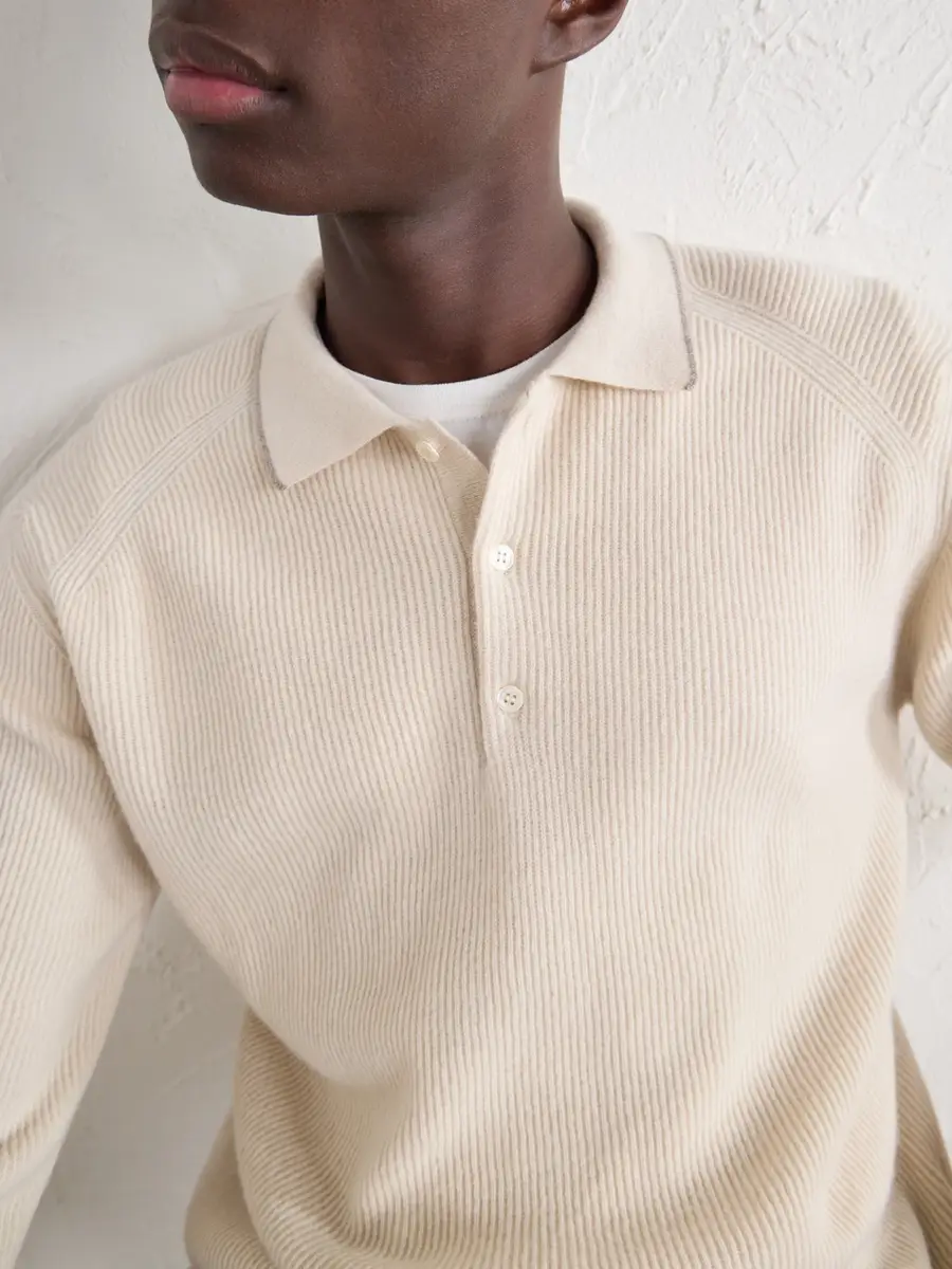 Altea Ribbed Virgin Wool Polo Shirt - Men | Thumbnail 5 Altea Ribbed Virgin Wool Polo Shirt - Men | Thumbnail 5