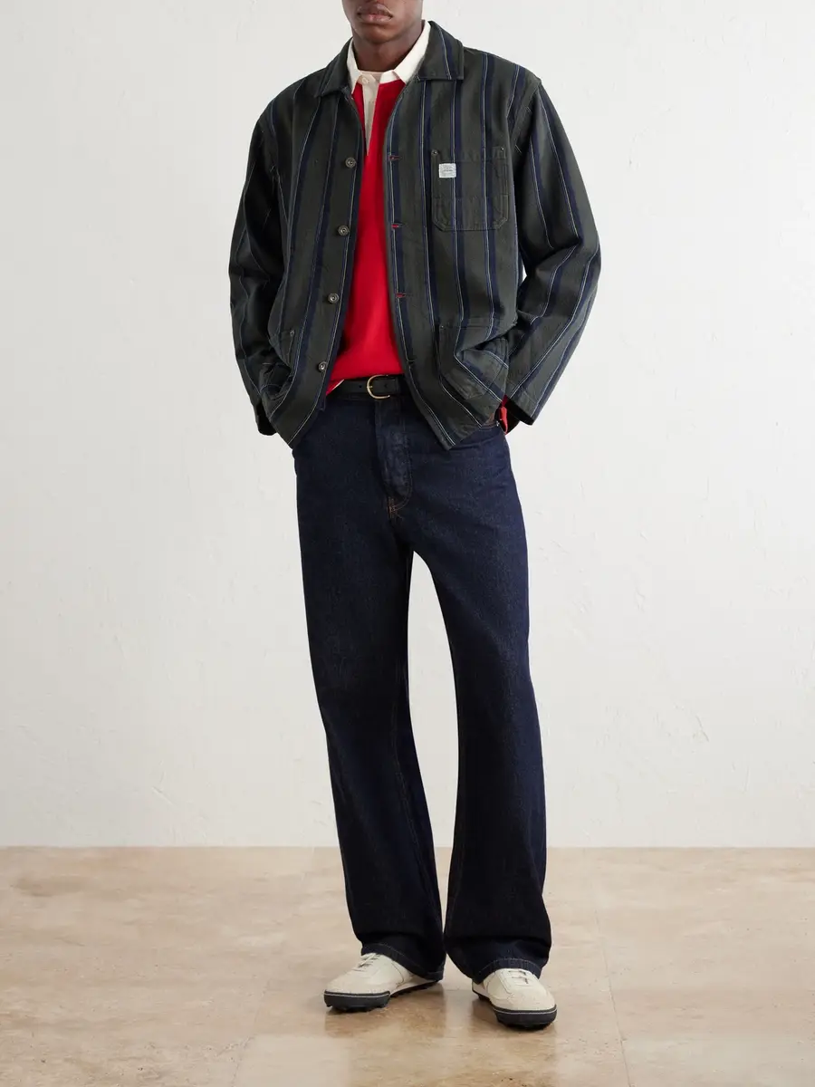 Aimé Leon Dore Logo-Appliquéd Striped Denim Jacket - Men | Thumbnail 2 Aimé Leon Dore Logo-Appliquéd Striped Denim Jacket - Men | Thumbnail 2