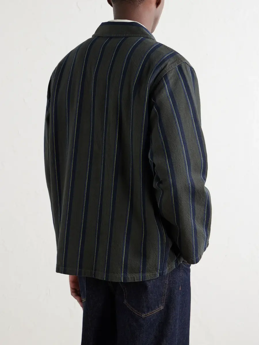 Aimé Leon Dore Logo-Appliquéd Striped Denim Jacket - Men | Thumbnail 4 Aimé Leon Dore Logo-Appliquéd Striped Denim Jacket - Men | Thumbnail 4