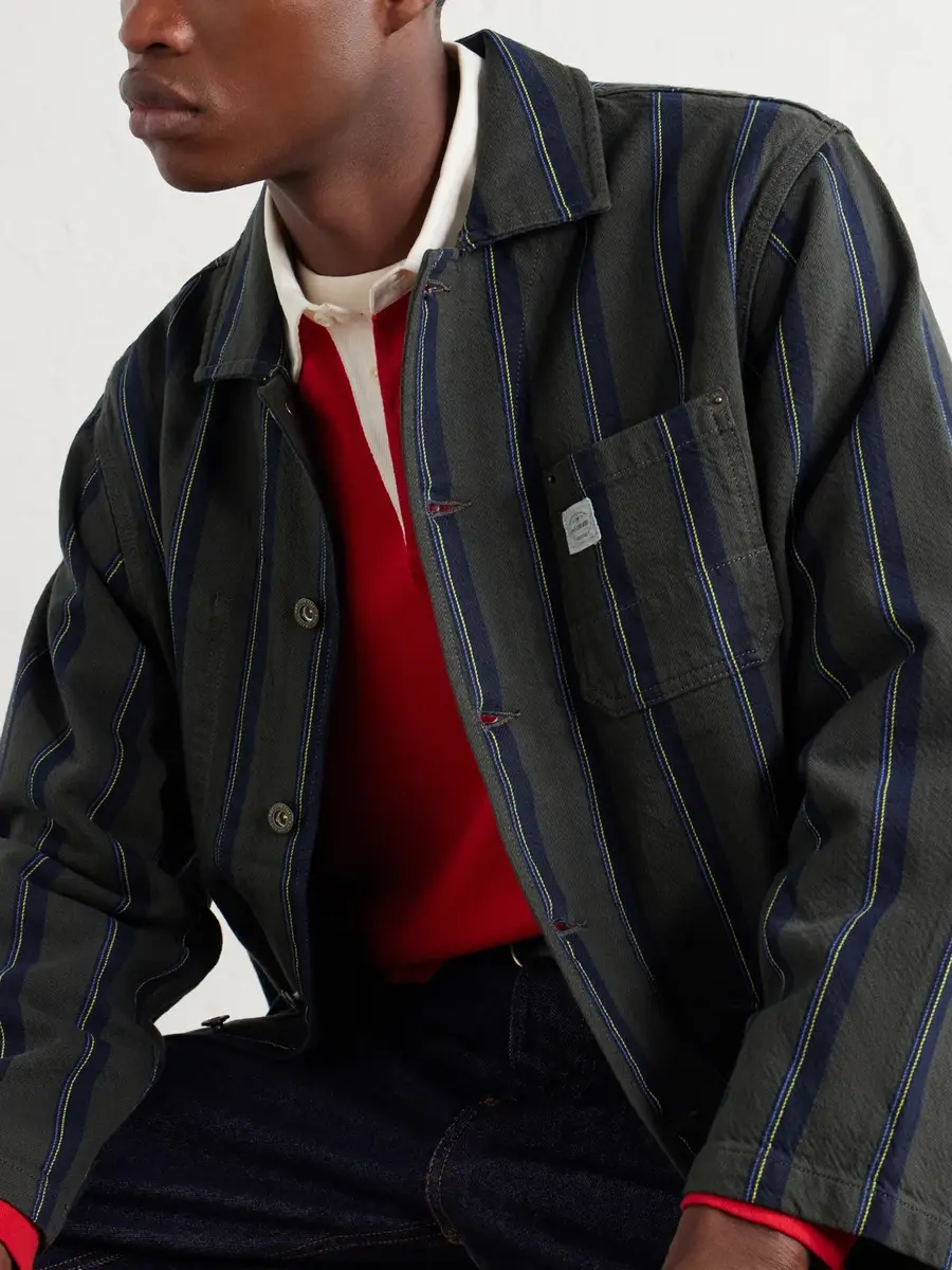 Aimé Leon Dore Logo-Appliquéd Striped Denim Jacket - Men | Thumbnail 5 Aimé Leon Dore Logo-Appliquéd Striped Denim Jacket - Men | Thumbnail 5