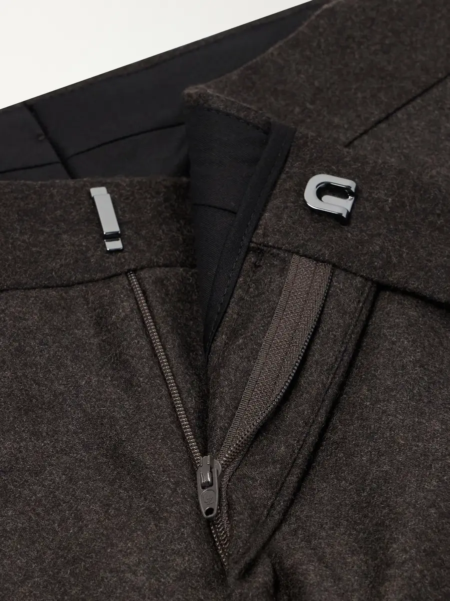 Thom Sweeney Tapered Wool and Cashmere-Blend Flannel Suit Trousers - Men | Thumbnail 6