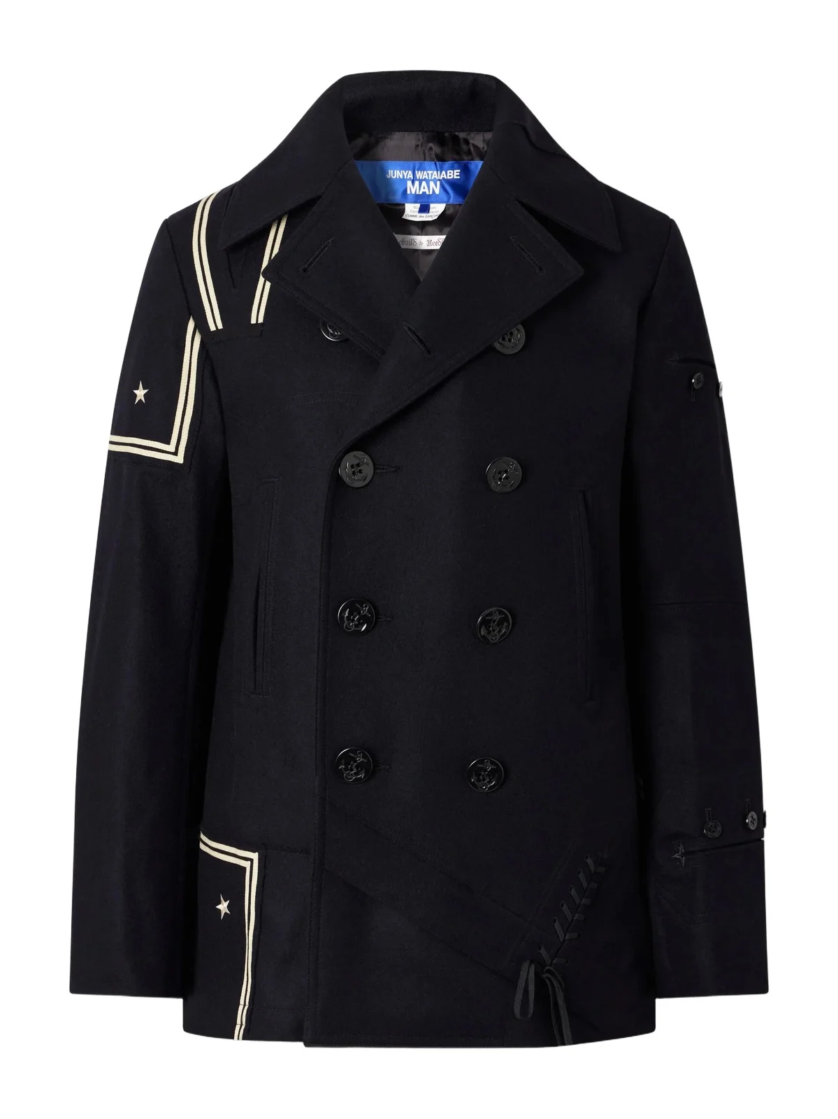 Junya Watanabe Double-Breasted Appliquéd Wool-Blend Felt Coat - Men