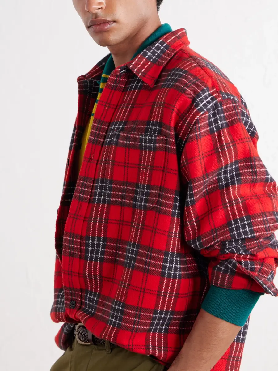 Aimé Leon Dore Checked Cotton-Flannel Shirt - Men | Thumbnail 5