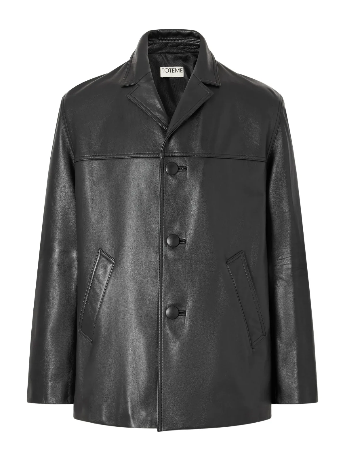 TOTEME Panelled Full-Grain Leather Jacket - Men