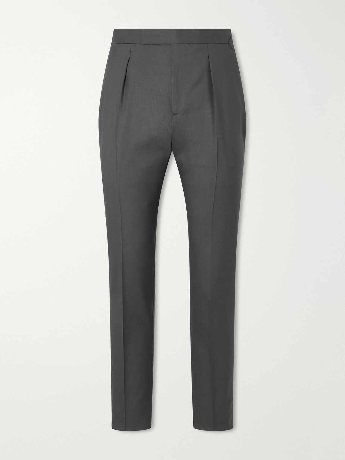 Thom Sweeney Tapered Pleated Wool-Twill Suit Trousers - Men