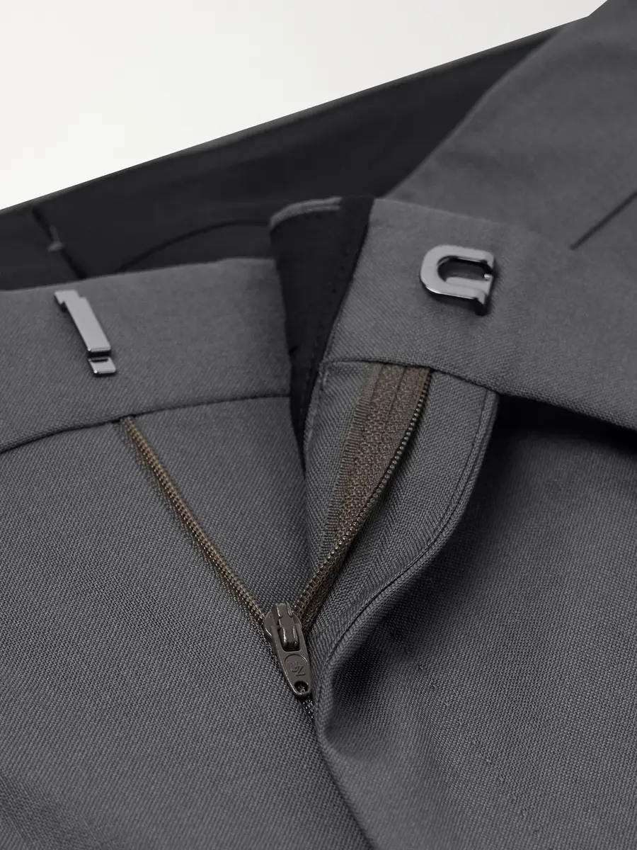 Thom Sweeney Tapered Pleated Wool-Twill Suit Trousers - Men | Thumbnail 6