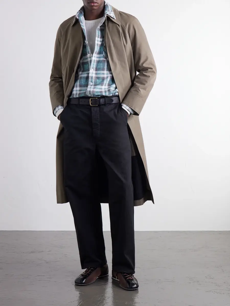 OrSlow Straight-Leg Woven Herringbone Cotton Trousers - Men | Thumbnail 2 OrSlow Straight-Leg Woven Herringbone Cotton Trousers - Men | Thumbnail 2