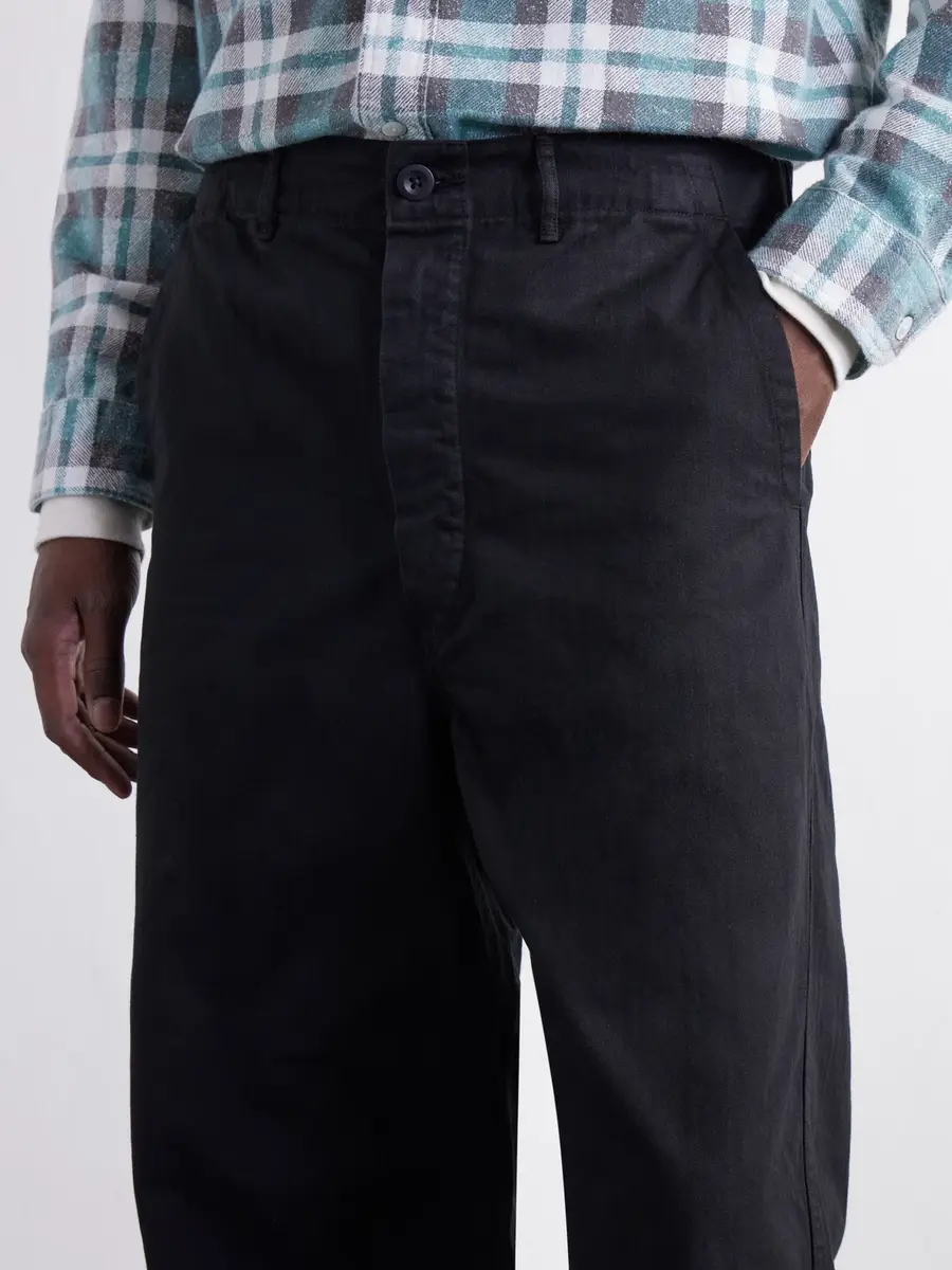 OrSlow Straight-Leg Woven Herringbone Cotton Trousers - Men | Thumbnail 5 OrSlow Straight-Leg Woven Herringbone Cotton Trousers - Men | Thumbnail 5