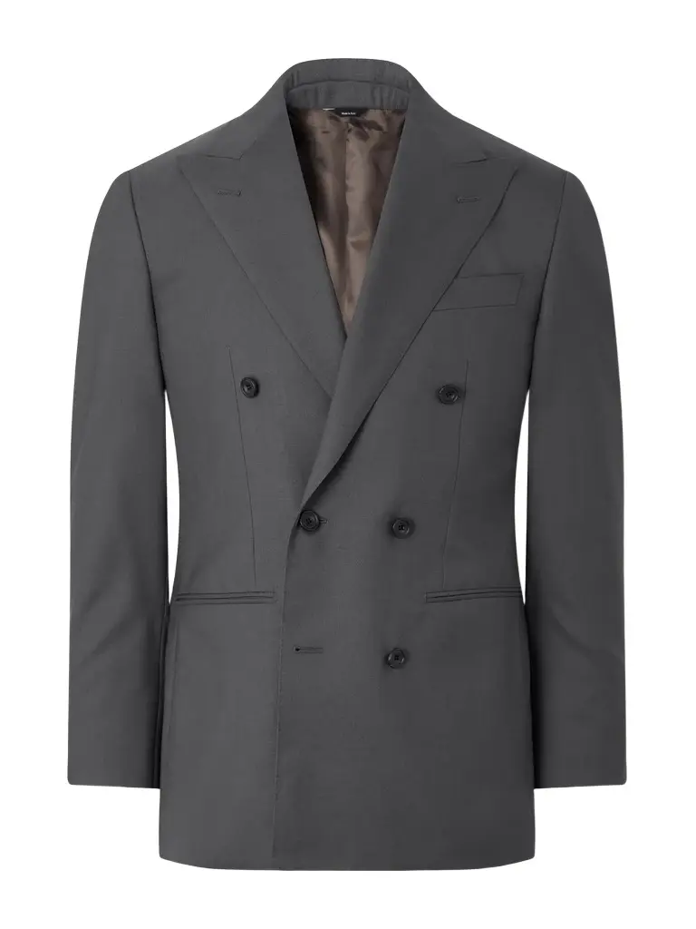 Thom Sweeney Double-Breasted Wool-Twill Suit Jacket - Men