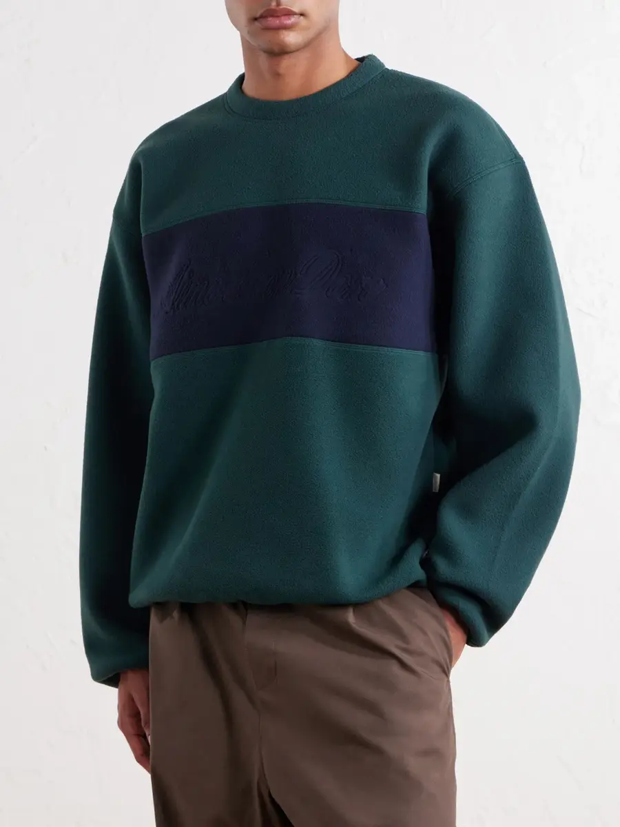Aimé Leon Dore Logo-Embroidered Two-Tone Fleece Sweatshirt - Men | Thumbnail 3 Aimé Leon Dore Logo-Embroidered Two-Tone Fleece Sweatshirt - Men | Thumbnail 3
