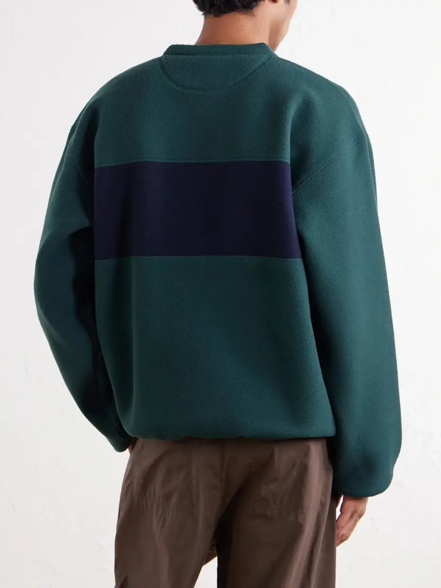 Aimé Leon Dore Logo-Embroidered Two-Tone Fleece Sweatshirt - Men | Thumbnail 4 Aimé Leon Dore Logo-Embroidered Two-Tone Fleece Sweatshirt - Men | Thumbnail 4