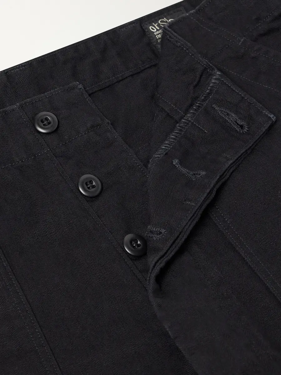 OrSlow Straight-Leg Herringbone Cotton Trousers - Men | Thumbnail 5