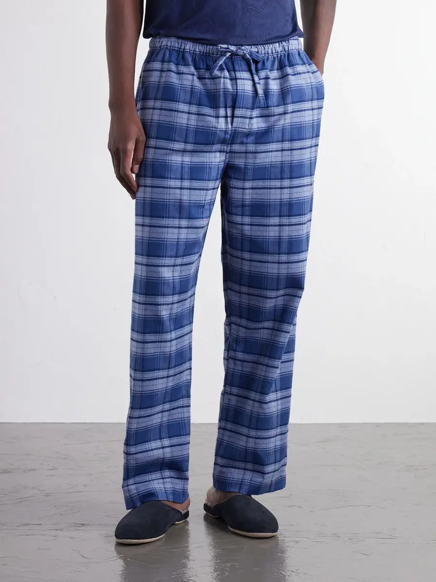 Derek Rose Kelburn Straight-Leg Checked Brushed Cotton-Flannel Pyjama Trousers - Men | Thumbnail 3 Derek Rose Kelburn Straight-Leg Checked Brushed Cotton-Flannel Pyjama Trousers - Men | Thumbnail 3