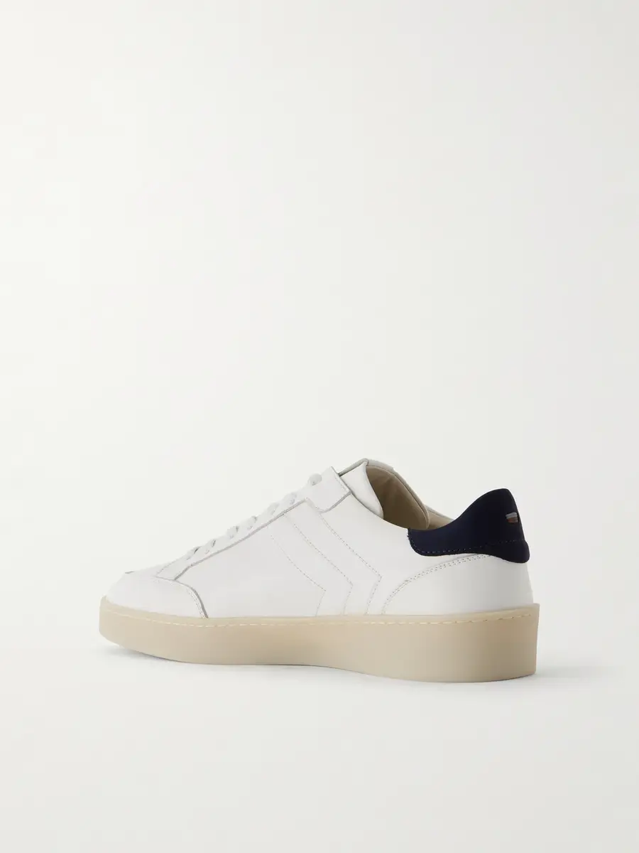 Canali Nuvola Nubuck-Trimmed Leather Sneakers - Men | Thumbnail 4