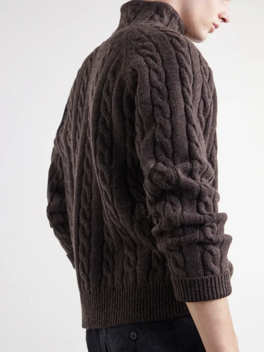 TOTEME Cable-Knit Wool Rollneck Sweater - Men | Thumbnail 5