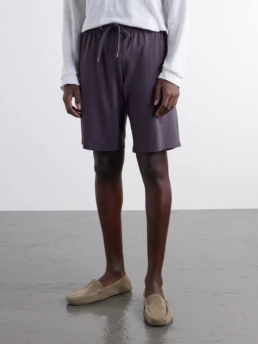 Derek Rose Basel Straight-Leg Stretch-Modal Jersey Drawstring Pyjama Shorts - Men | Thumbnail 3