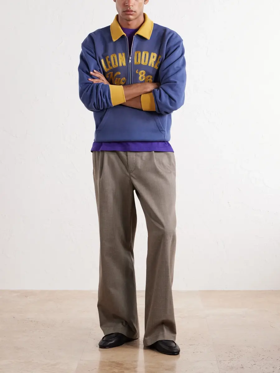 Aimé Leon Dore Tour Logo-Embroidered Cotton-Jersey Half-Zip Sweater - Men | Thumbnail 2 Aimé Leon Dore Tour Logo-Embroidered Cotton-Jersey Half-Zip Sweater - Men | Thumbnail 2