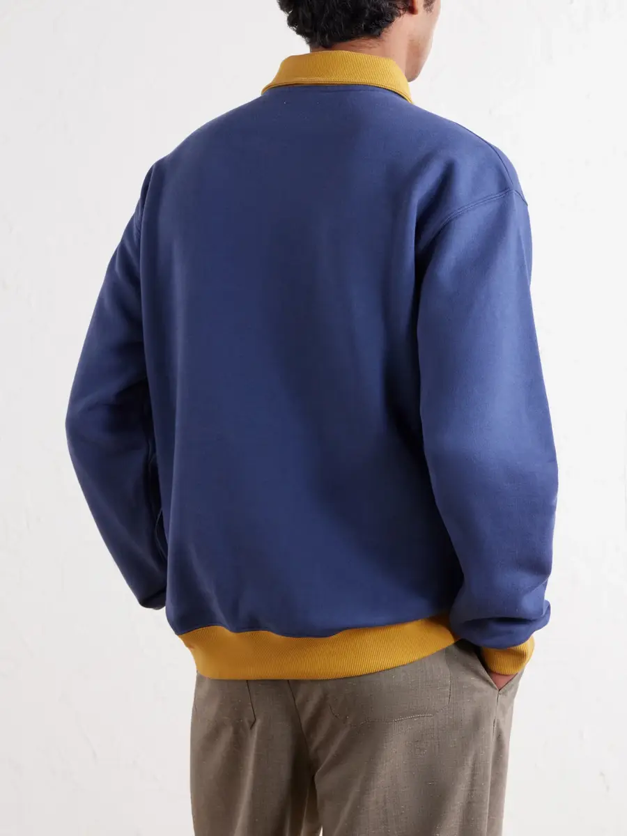 Aimé Leon Dore Tour Logo-Embroidered Cotton-Jersey Half-Zip Sweater - Men | Thumbnail 4 Aimé Leon Dore Tour Logo-Embroidered Cotton-Jersey Half-Zip Sweater - Men | Thumbnail 4