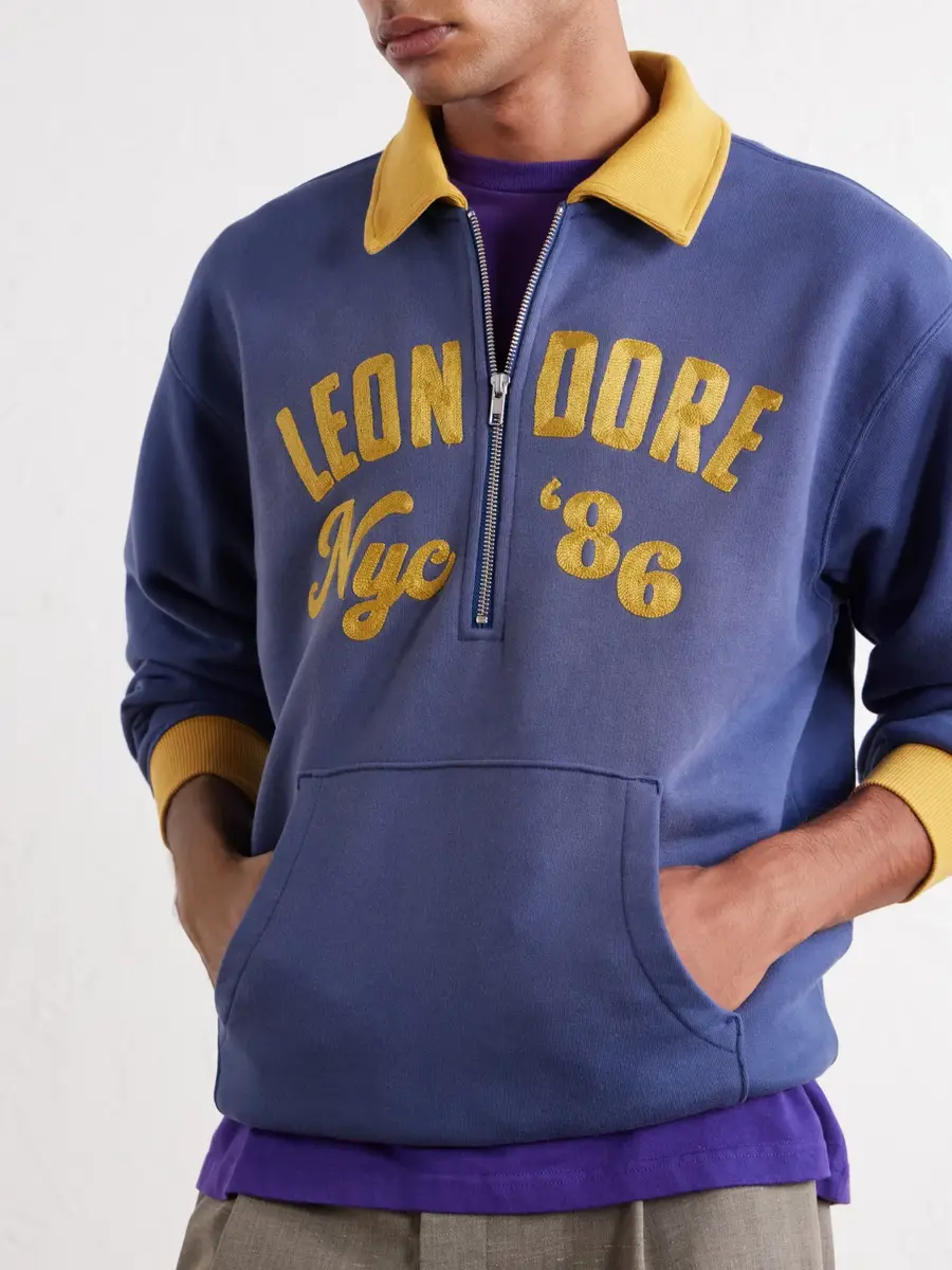 Aimé Leon Dore Tour Logo-Embroidered Cotton-Jersey Half-Zip Sweater - Men | Thumbnail 5 Aimé Leon Dore Tour Logo-Embroidered Cotton-Jersey Half-Zip Sweater - Men | Thumbnail 5