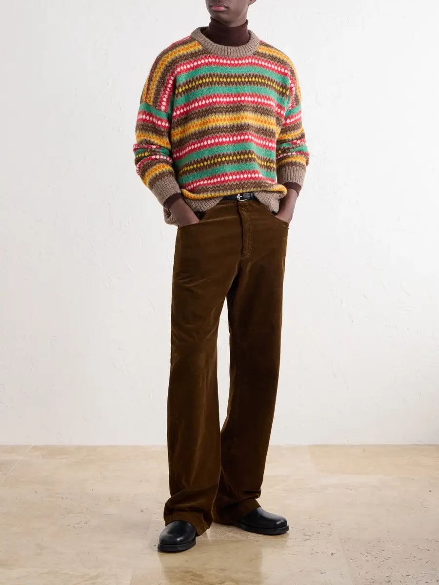 Monitaly Fair Isle Alpaca-Blend Intarsia Sweater - Men | Thumbnail 2 Monitaly Fair Isle Alpaca-Blend Intarsia Sweater - Men | Thumbnail 2