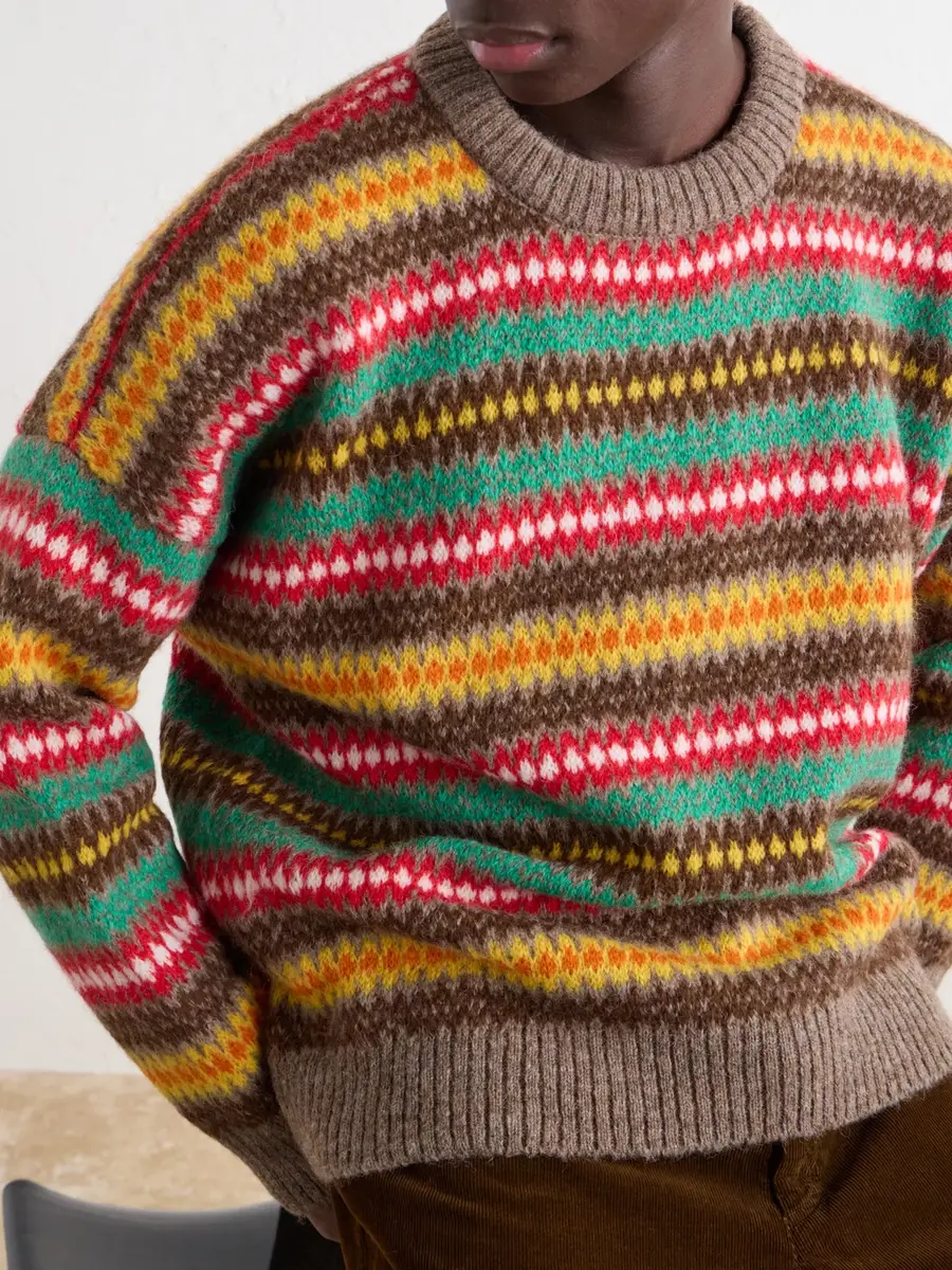Monitaly Fair Isle Alpaca-Blend Intarsia Sweater - Men | Thumbnail 5 Monitaly Fair Isle Alpaca-Blend Intarsia Sweater - Men | Thumbnail 5