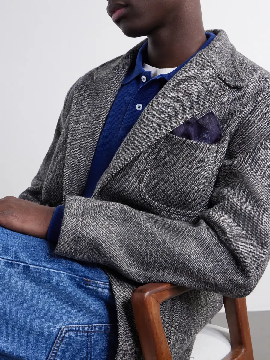 Drake's Paisley-Print Silk and Wool-Blend Challis Pocket Square - Men | Thumbnail 2 Drake's Paisley-Print Silk and Wool-Blend Challis Pocket Square - Men | Thumbnail 2