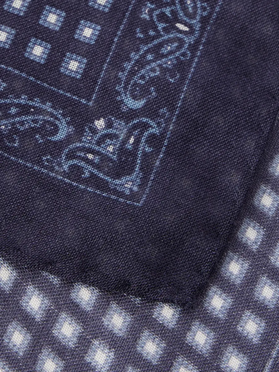 Drake's Paisley-Print Silk and Wool-Blend Challis Pocket Square - Men | Thumbnail 4 Drake's Paisley-Print Silk and Wool-Blend Challis Pocket Square - Men | Thumbnail 4