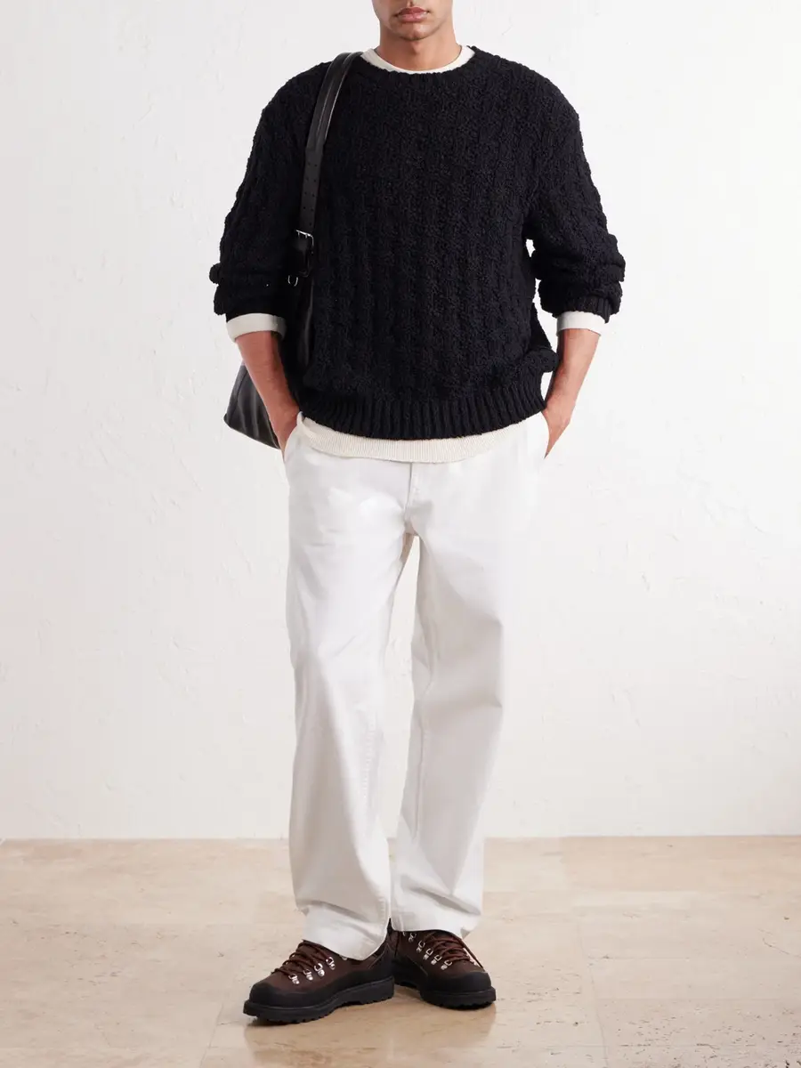 Aimé Leon Dore Textured Cotton-Blend Sweater - Men | Thumbnail 2