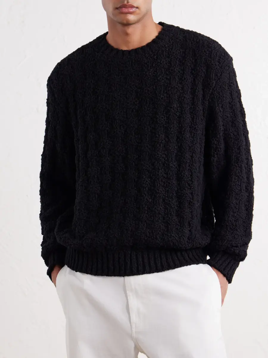 Aimé Leon Dore Textured Cotton-Blend Sweater - Men | Thumbnail 3