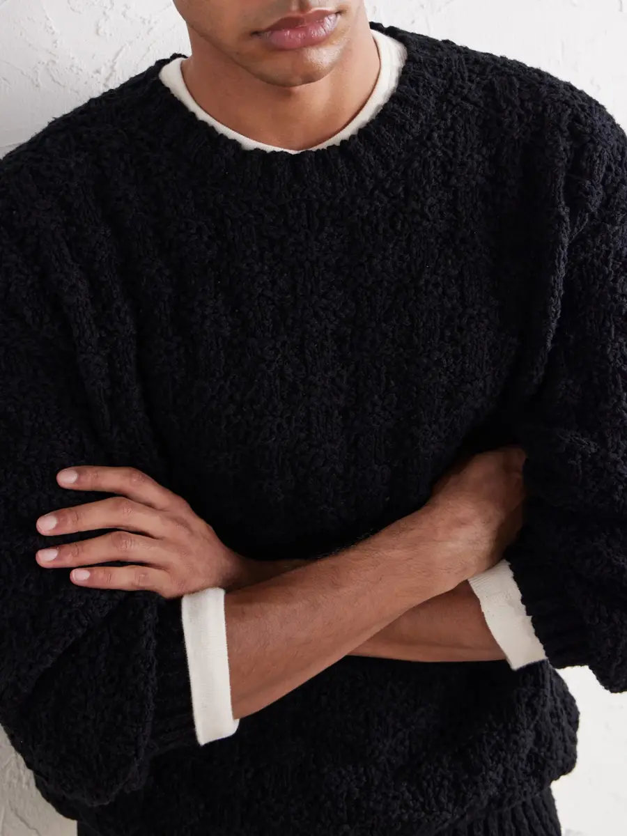 Aimé Leon Dore Textured Cotton-Blend Sweater - Men | Thumbnail 5