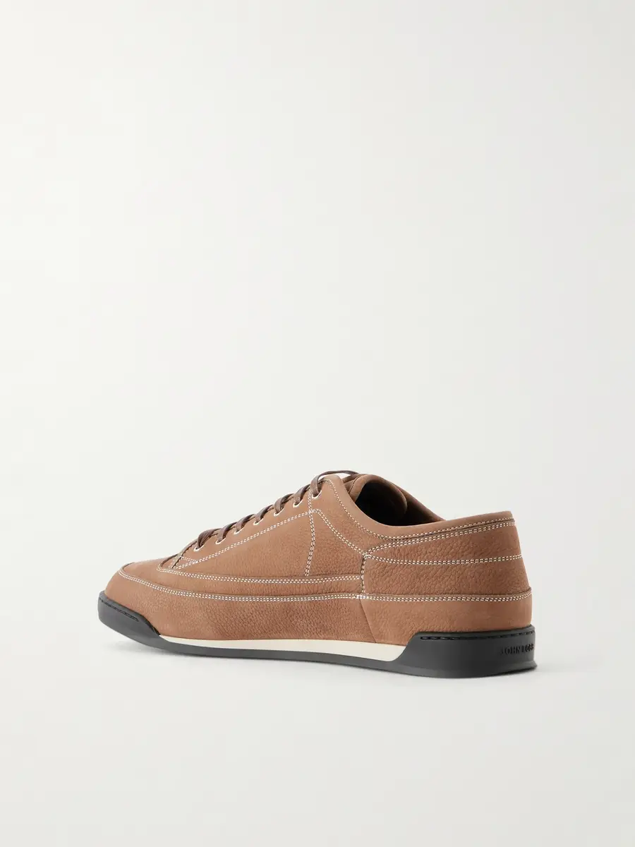 John Lobb Court Panelled Nubuck Sneakers - Men | Thumbnail 4 John Lobb Court Panelled Nubuck Sneakers - Men | Thumbnail 4