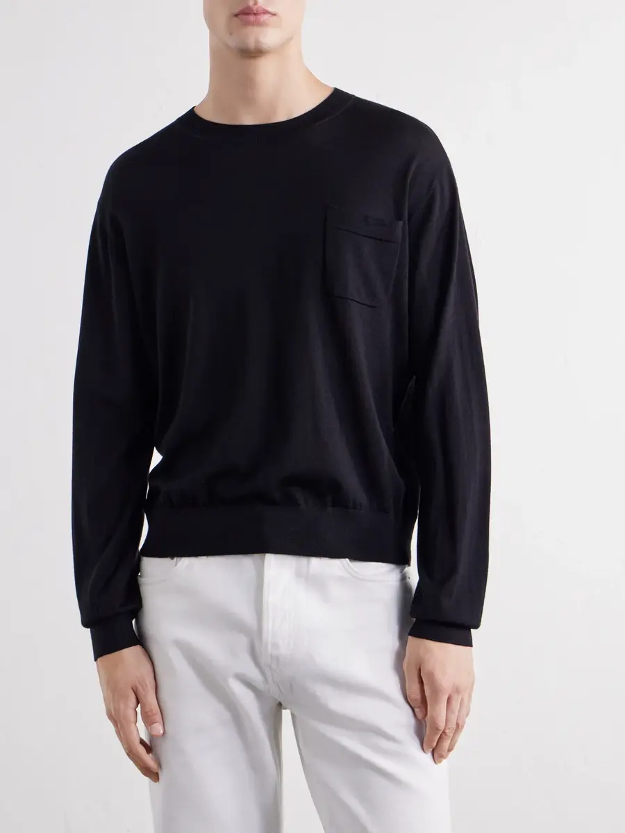 TOTEME Merino Wool and Silk-Blend Sweater - Men | Thumbnail 3