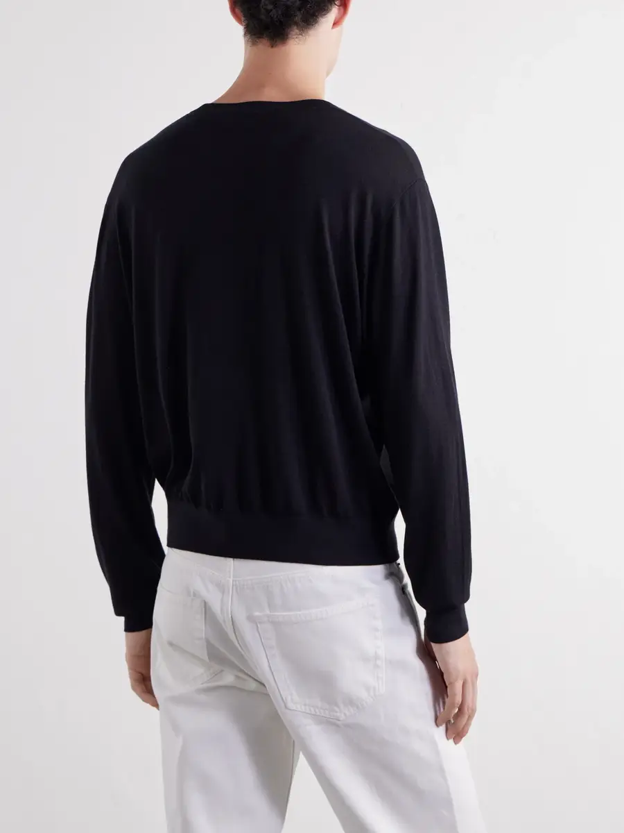 TOTEME Merino Wool and Silk-Blend Sweater - Men | Thumbnail 4