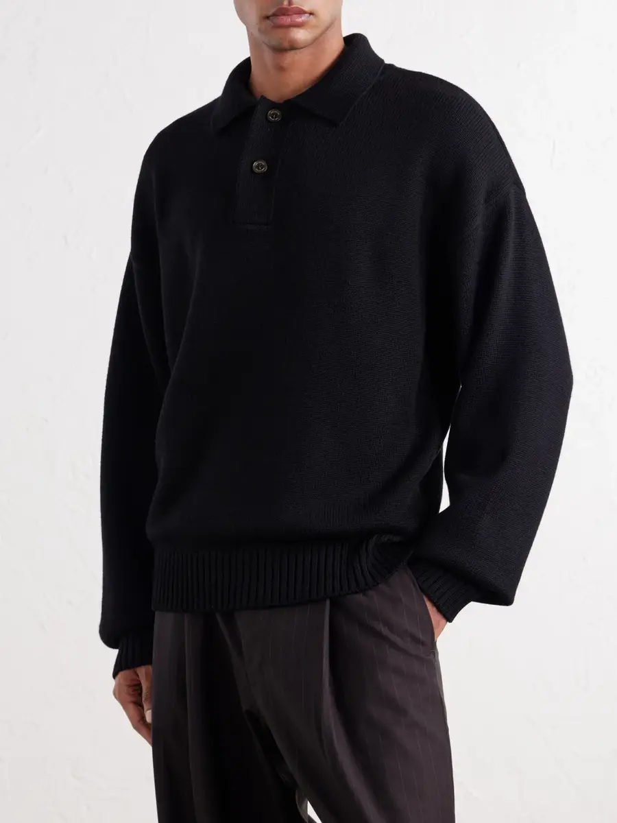 Aimé Leon Dore Merino Wool Polo Sweater - Men | Thumbnail 3 Aimé Leon Dore Merino Wool Polo Sweater - Men | Thumbnail 3