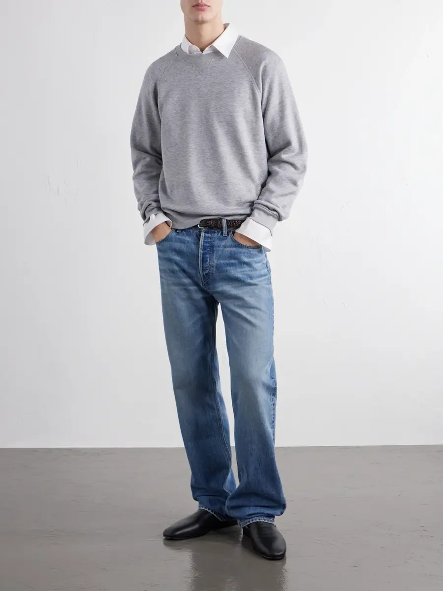 TOTEME Cotton and Silk-Blend Jersey Sweater - Men | Thumbnail 2