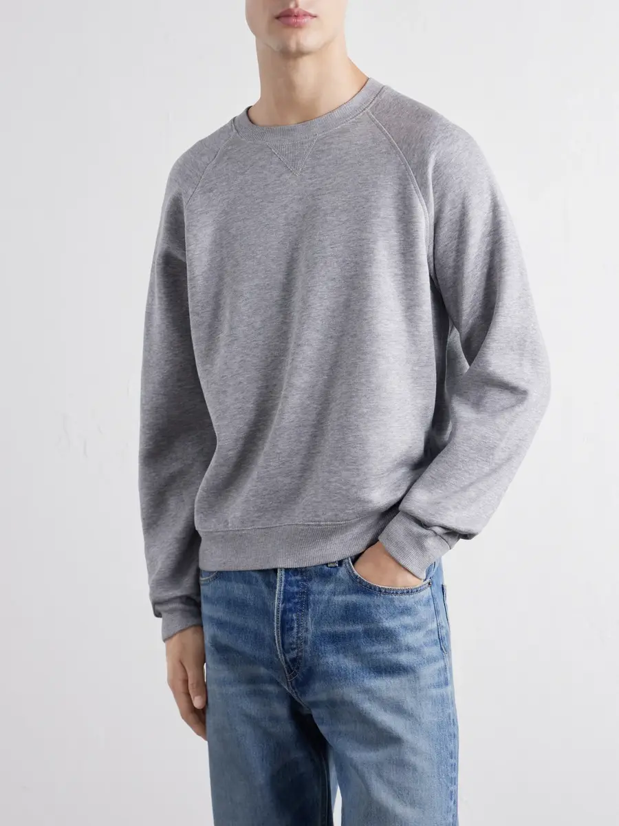 TOTEME Cotton and Silk-Blend Jersey Sweater - Men | Thumbnail 3