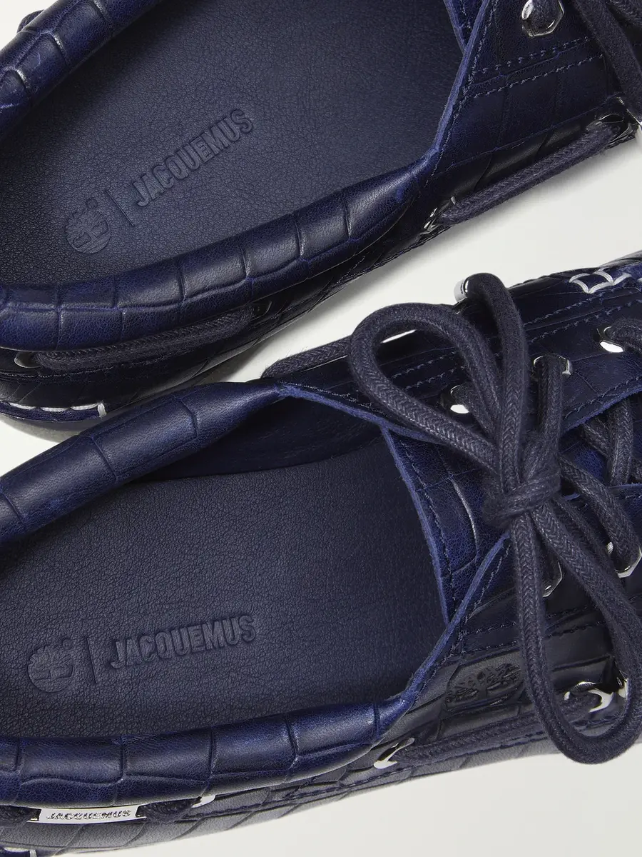 Timberland Jacquemus Croc-Effect Leather Boat Shoes - Men | Thumbnail 4 Timberland Jacquemus Croc-Effect Leather Boat Shoes - Men | Thumbnail 4