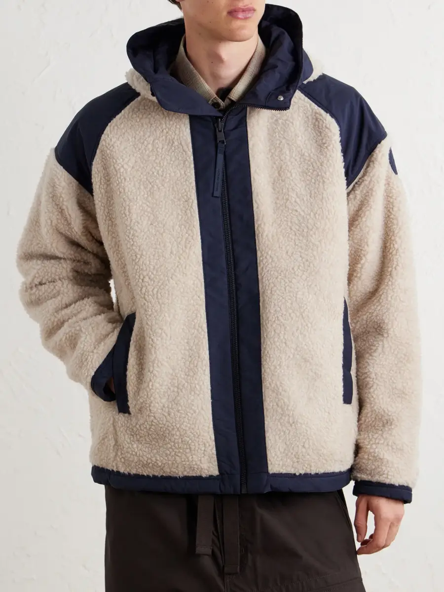Canada Goose Alberni Reversible Hooded Ripstop-Trimmed Wool-Blend Fleece Bomber Jacket - Men | Thumbnail 3