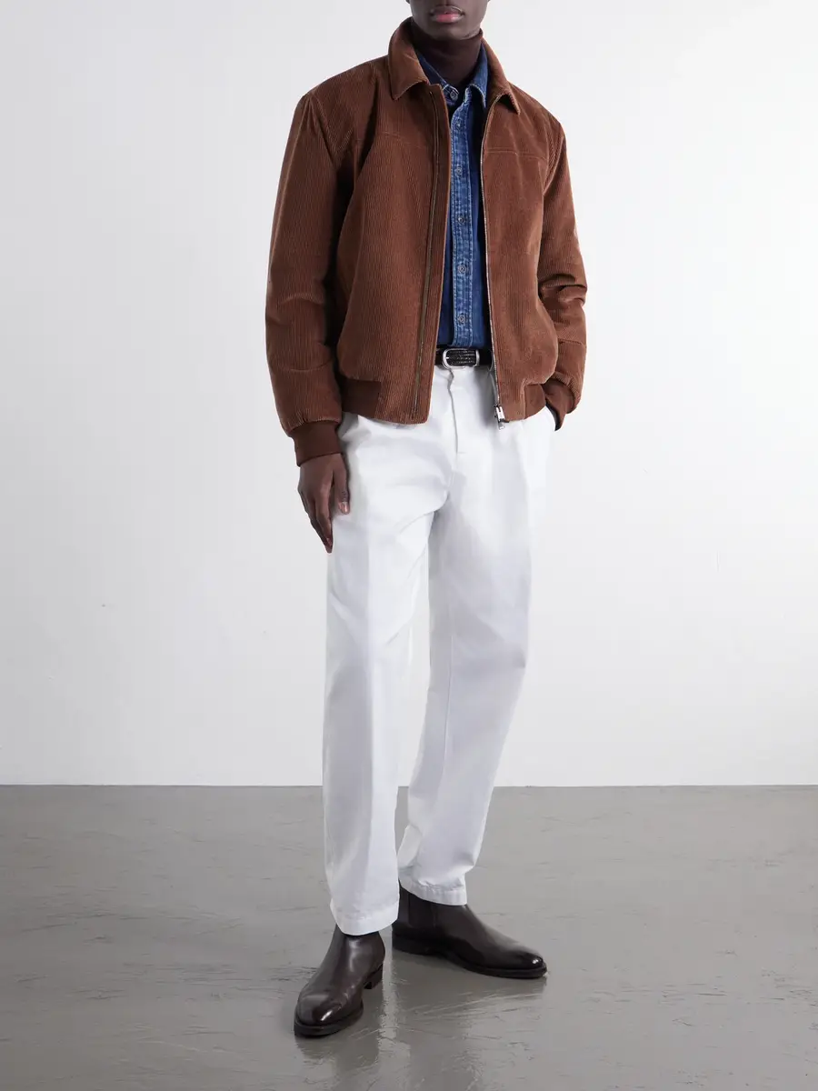 Canali Padded Cotton-Corduroy Blouson Jacket - Men | Thumbnail 2 Canali Padded Cotton-Corduroy Blouson Jacket - Men | Thumbnail 2