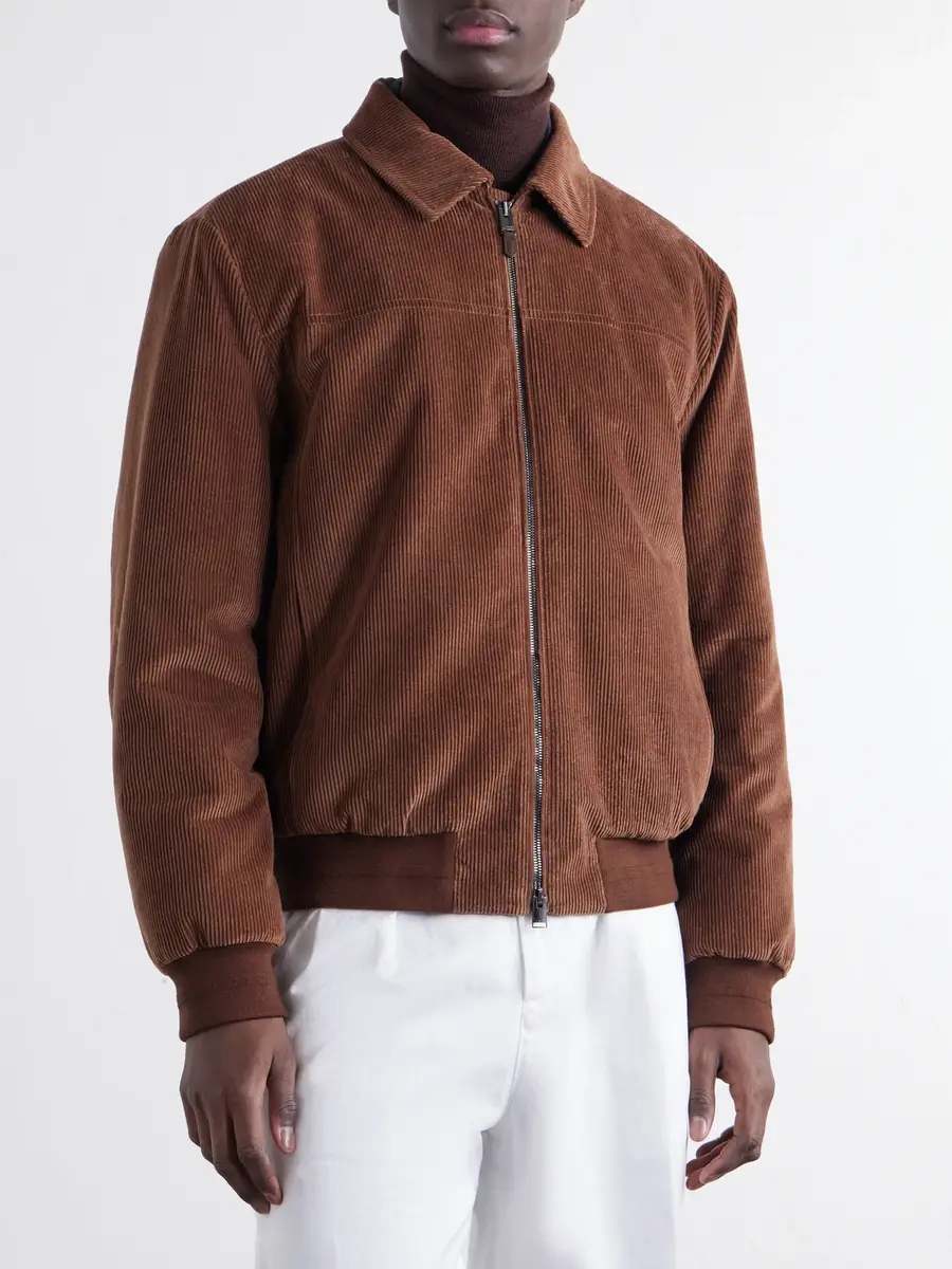 Canali Padded Cotton-Corduroy Blouson Jacket - Men | Thumbnail 3 Canali Padded Cotton-Corduroy Blouson Jacket - Men | Thumbnail 3