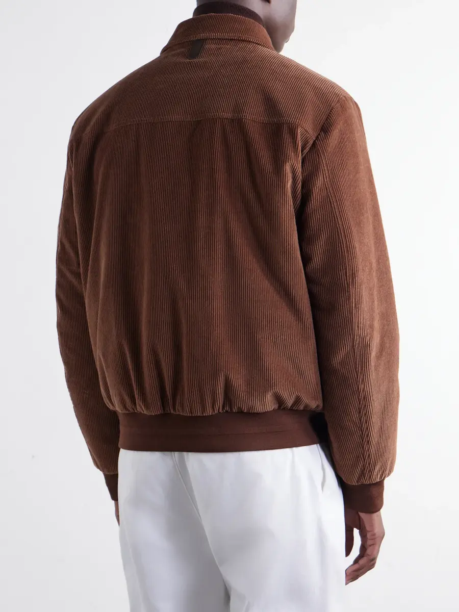 Canali Padded Cotton-Corduroy Blouson Jacket - Men | Thumbnail 4 Canali Padded Cotton-Corduroy Blouson Jacket - Men | Thumbnail 4