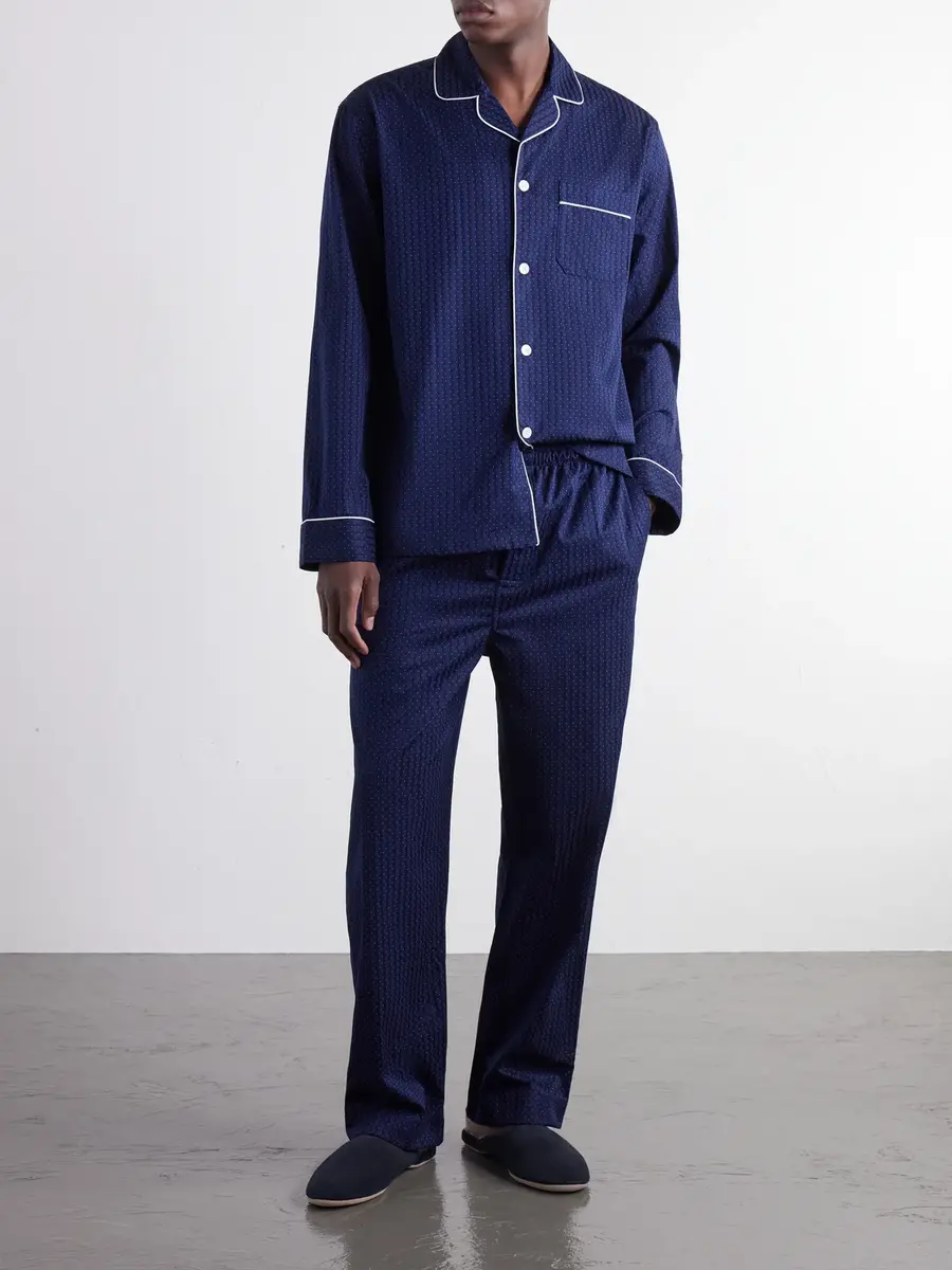 Derek Rose Royal Printed Cotton-Poplin Pyjama Set - Men | Thumbnail 2