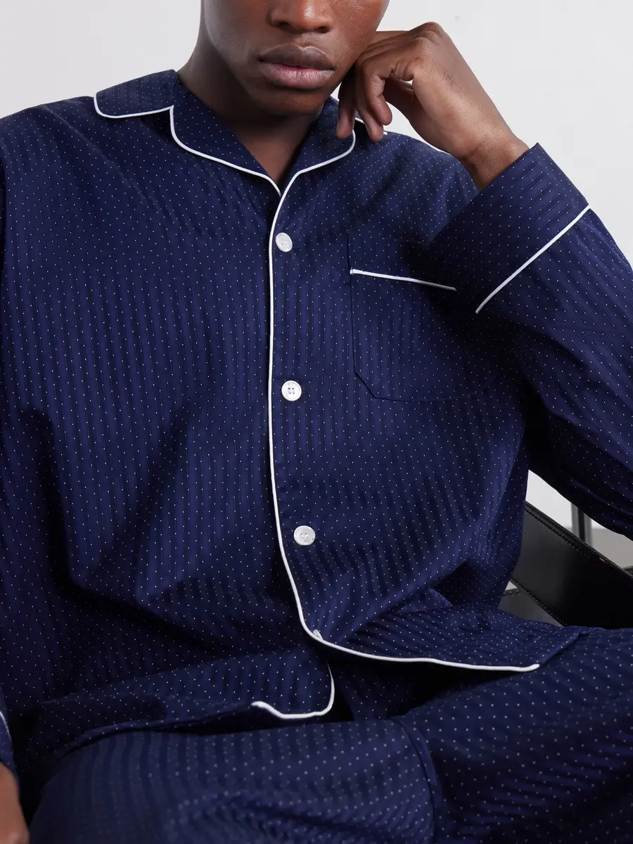 Derek Rose Royal Printed Cotton-Poplin Pyjama Set - Men | Thumbnail 5