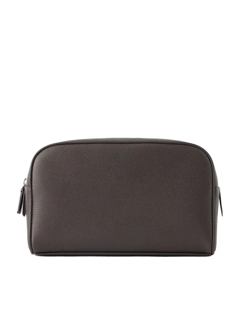 Full-Grain Leather Wash Bag - Men Full-Grain Leather Wash Bag - Men