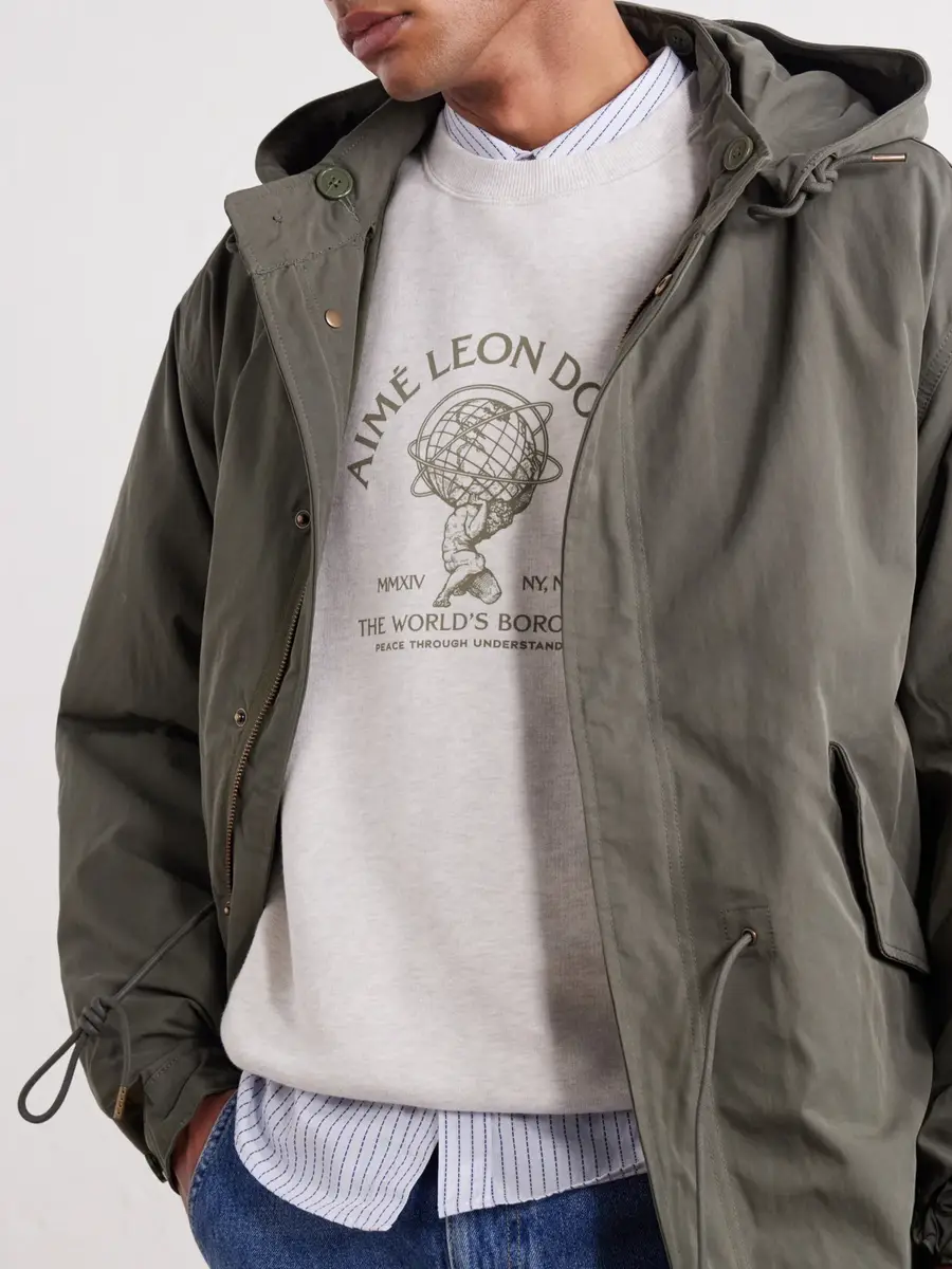 Aimé Leon Dore Atlas Logo-Print Cotton-Jersey Sweater - Men | Thumbnail 5 Aimé Leon Dore Atlas Logo-Print Cotton-Jersey Sweater - Men | Thumbnail 5