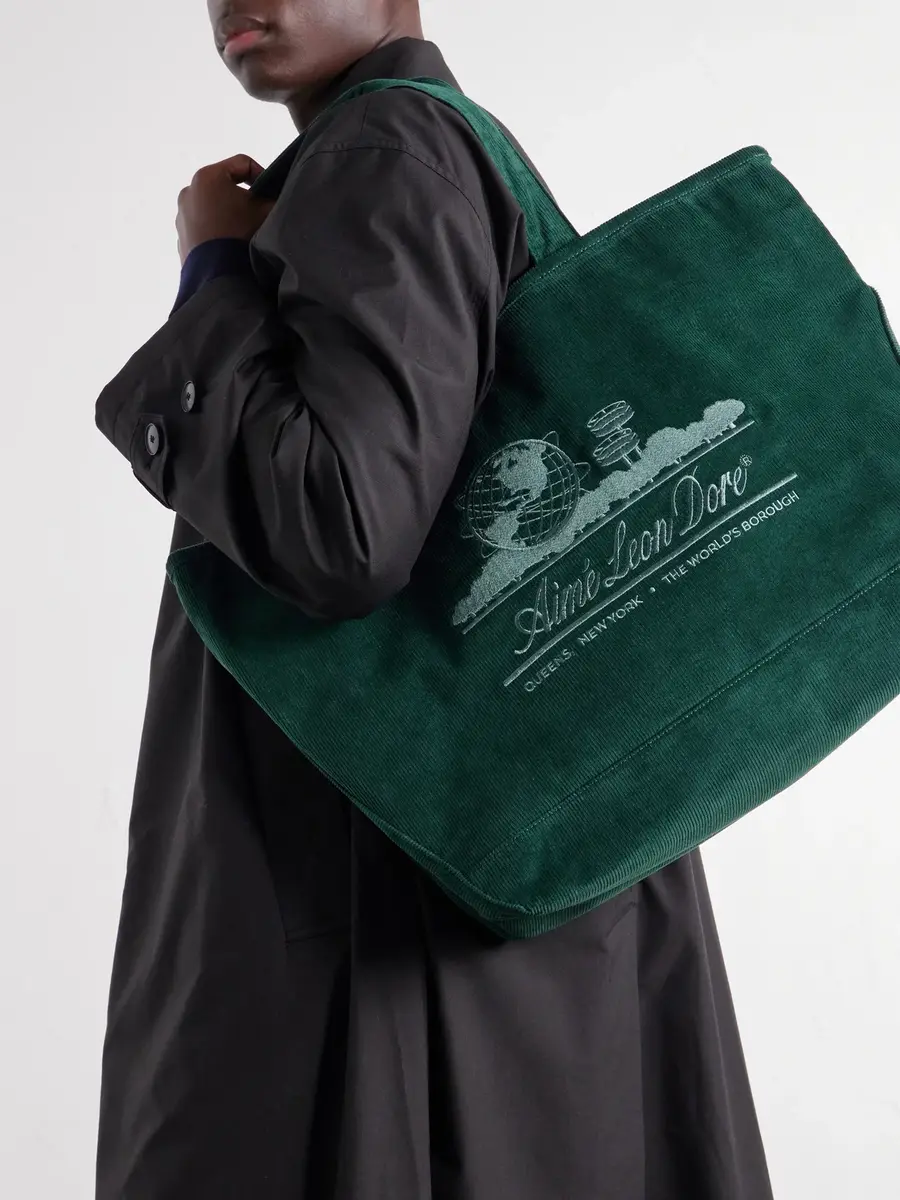 Aimé Leon Dore Logo-Embroidered Cotton-Corduroy Tote - Men | Thumbnail 3 Aimé Leon Dore Logo-Embroidered Cotton-Corduroy Tote - Men | Thumbnail 3