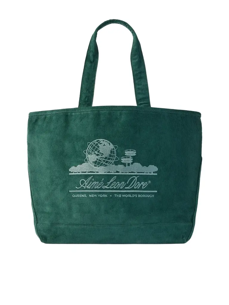 Aimé Leon Dore Logo-Embroidered Cotton-Corduroy Tote - Men