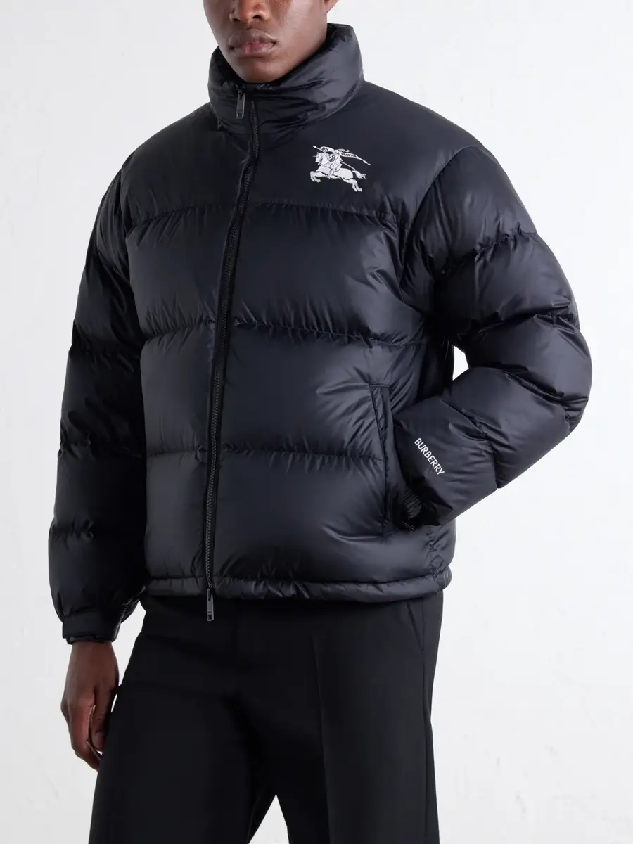 Burberry Highlands Logo-Embroidered Quilted Shell Down Jacket - Men | Thumbnail 3
