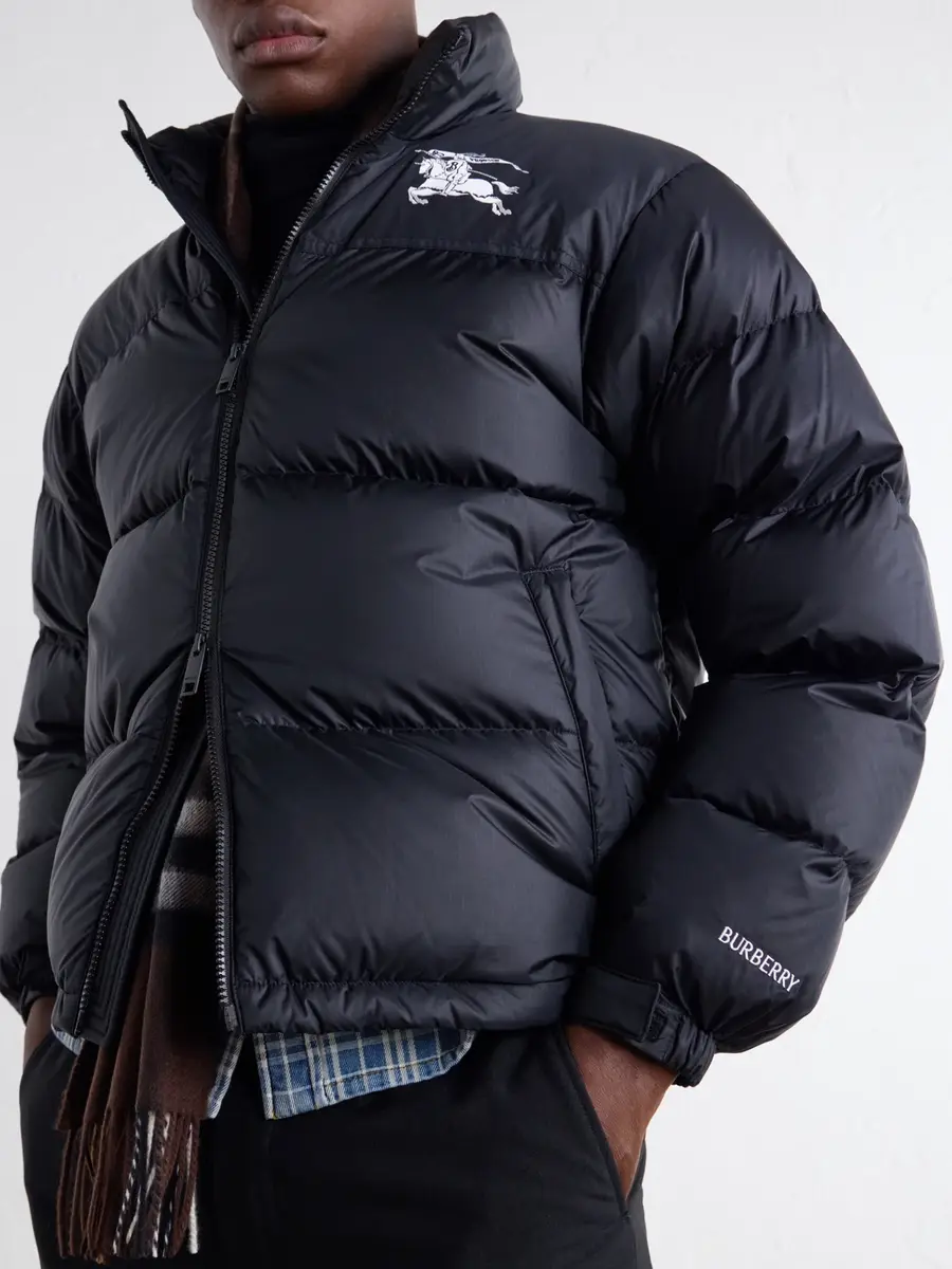 Burberry Highlands Logo-Embroidered Quilted Shell Down Jacket - Men | Thumbnail 5
