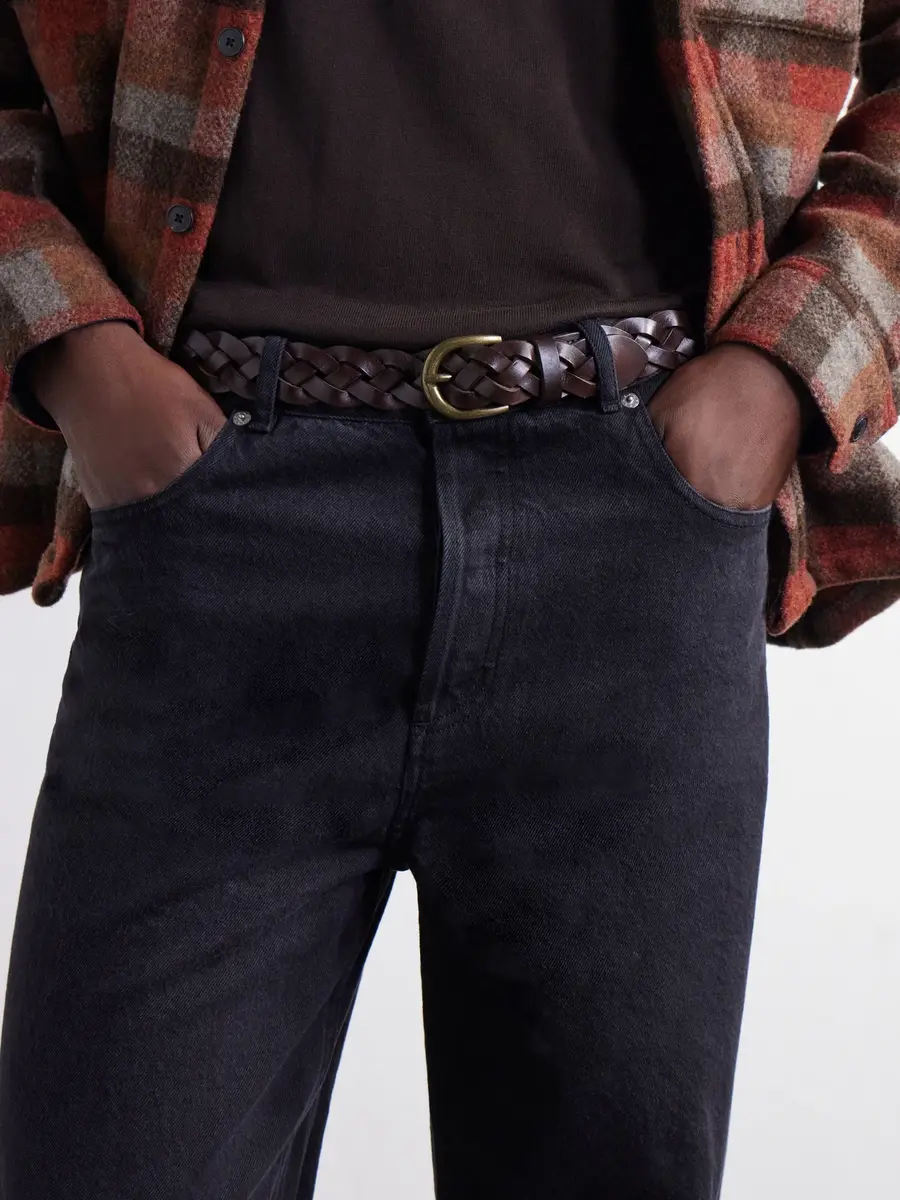 MORJAS 3cm Braided Leather Belt - Men | Thumbnail 2